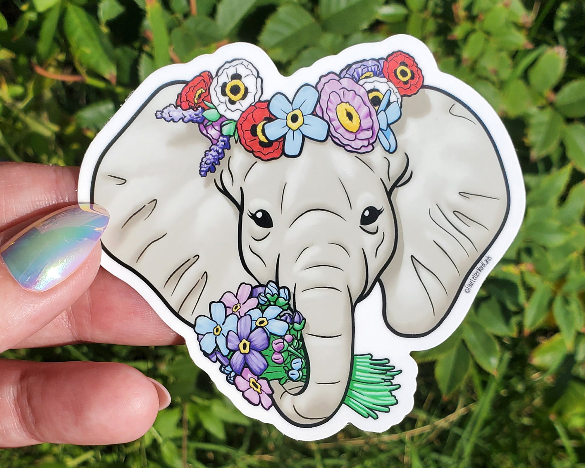 Elephant Vinyl Sticker