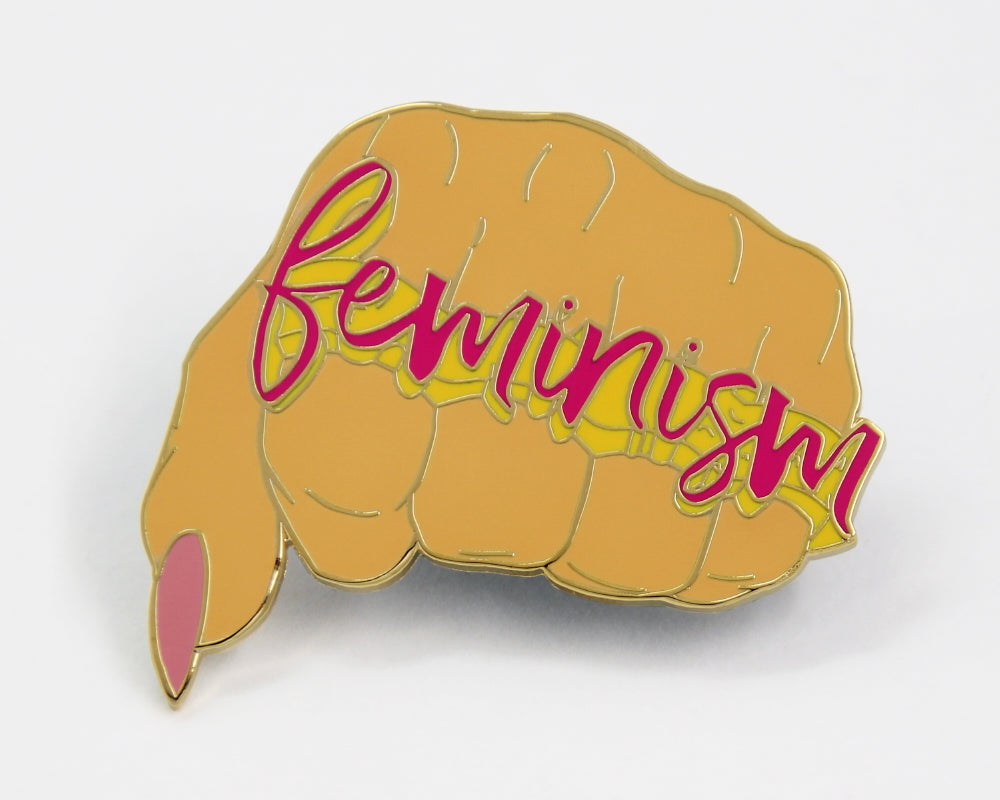 Feminism Brass Knuckle Enamel Pin