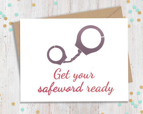 Get your safeword ready - kinky card