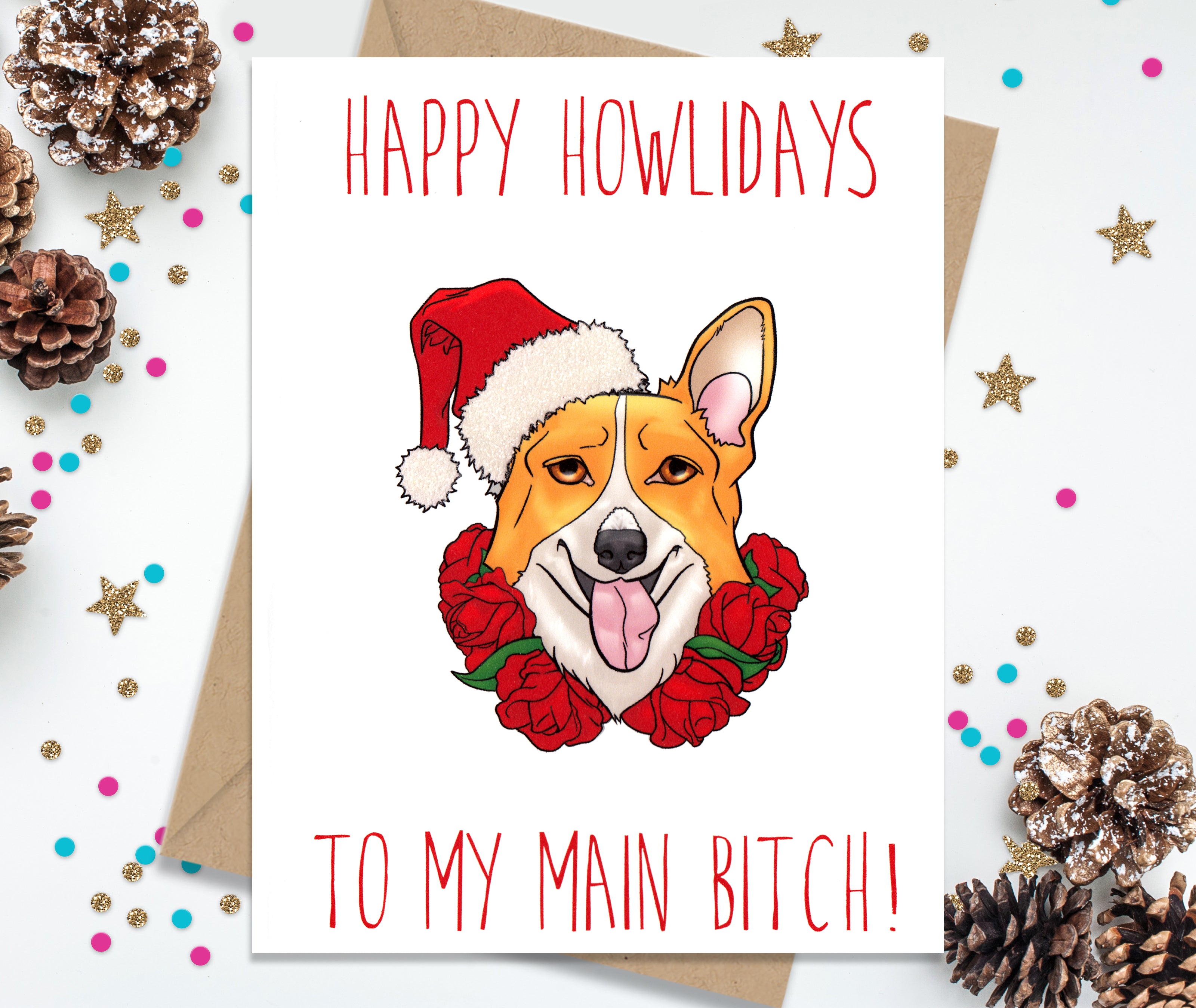 Happy Howlidays to my Main Bitch - Funny Holiday Cards