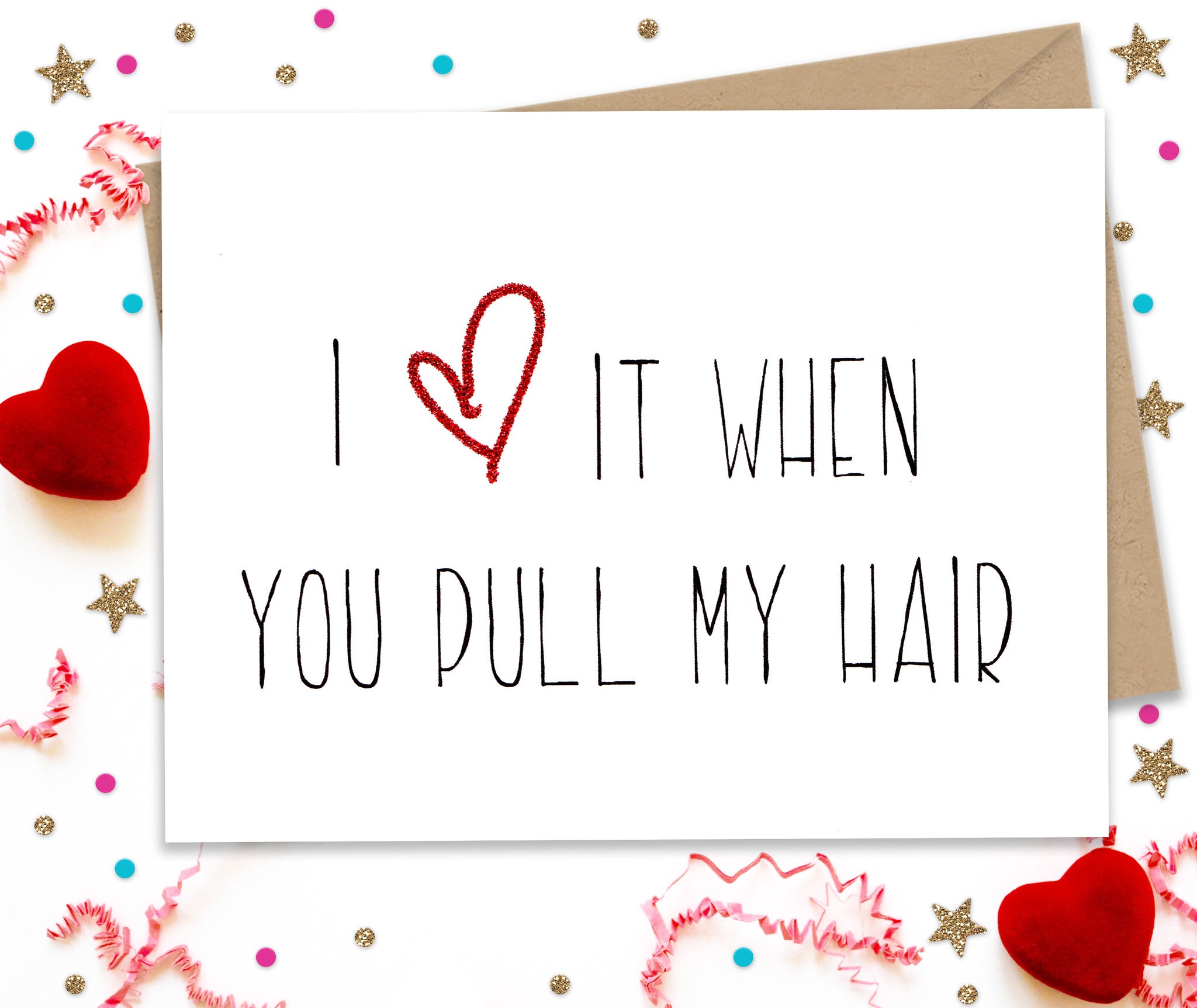 I love it when you pull my hair - kinky card