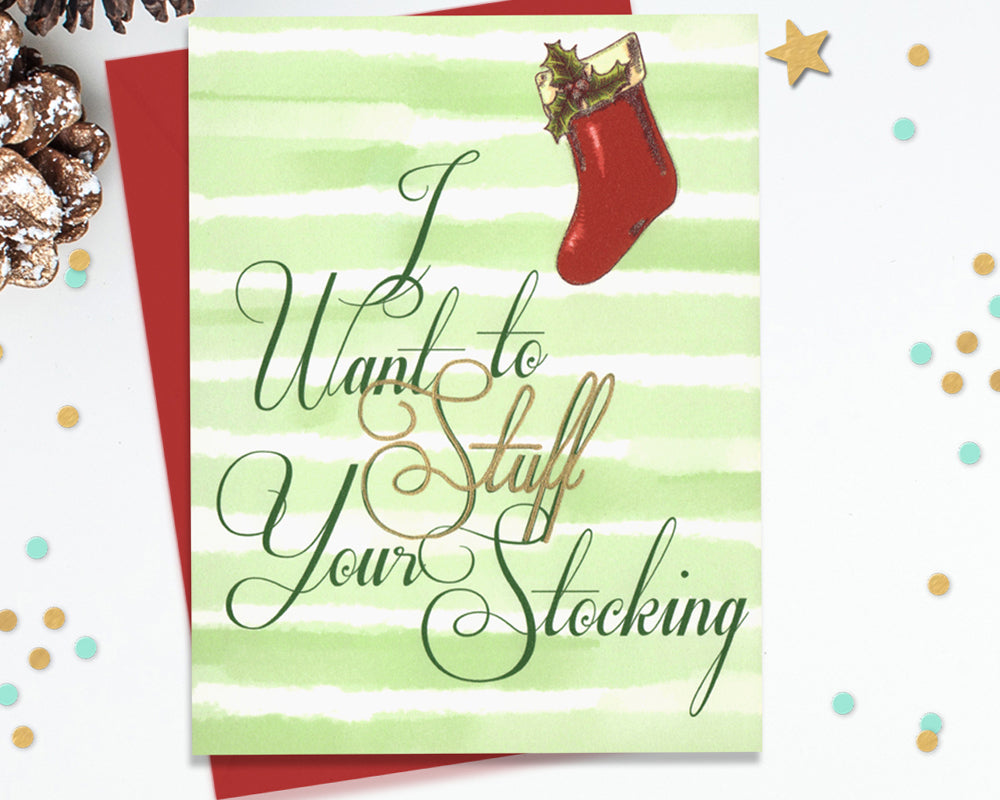 I want to Stuff your Stocking - Funny Christmas Cards