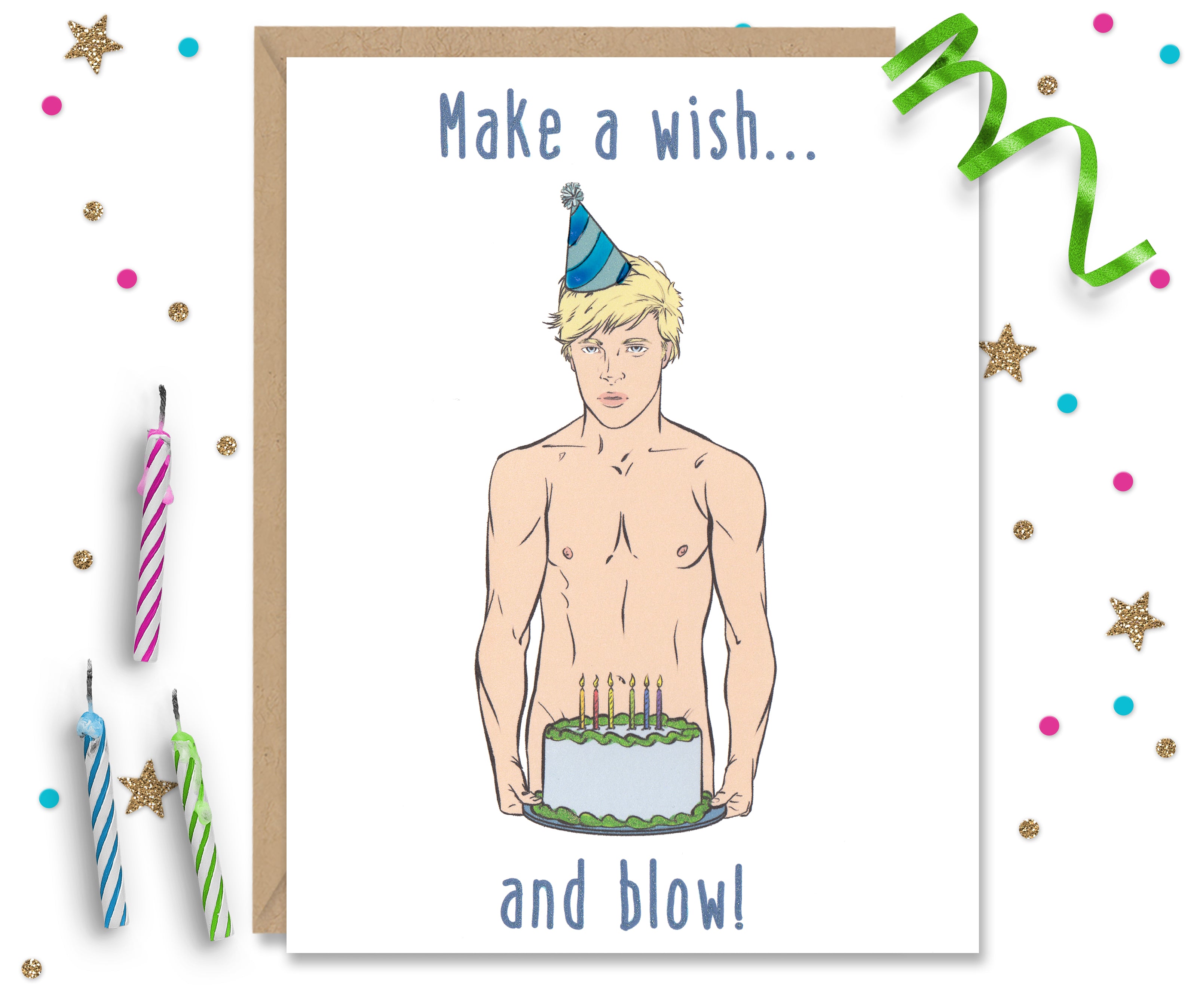 Make a Wish and Blow - Funny Birthday Card