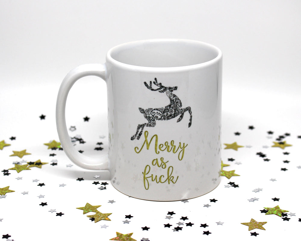 Merry As Fuck Holiday Coffee Mug