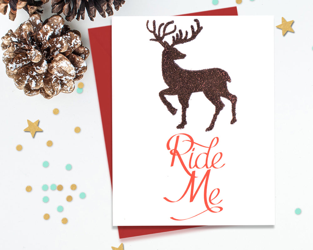 Ride Me - Funny Christmas Cards