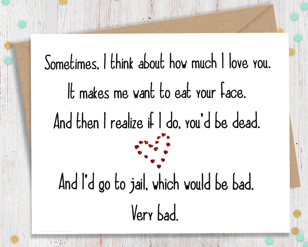 Eat Your Face - Funny Greeting Card