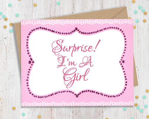 Surprise, I'm a girl! Transgender Support Card