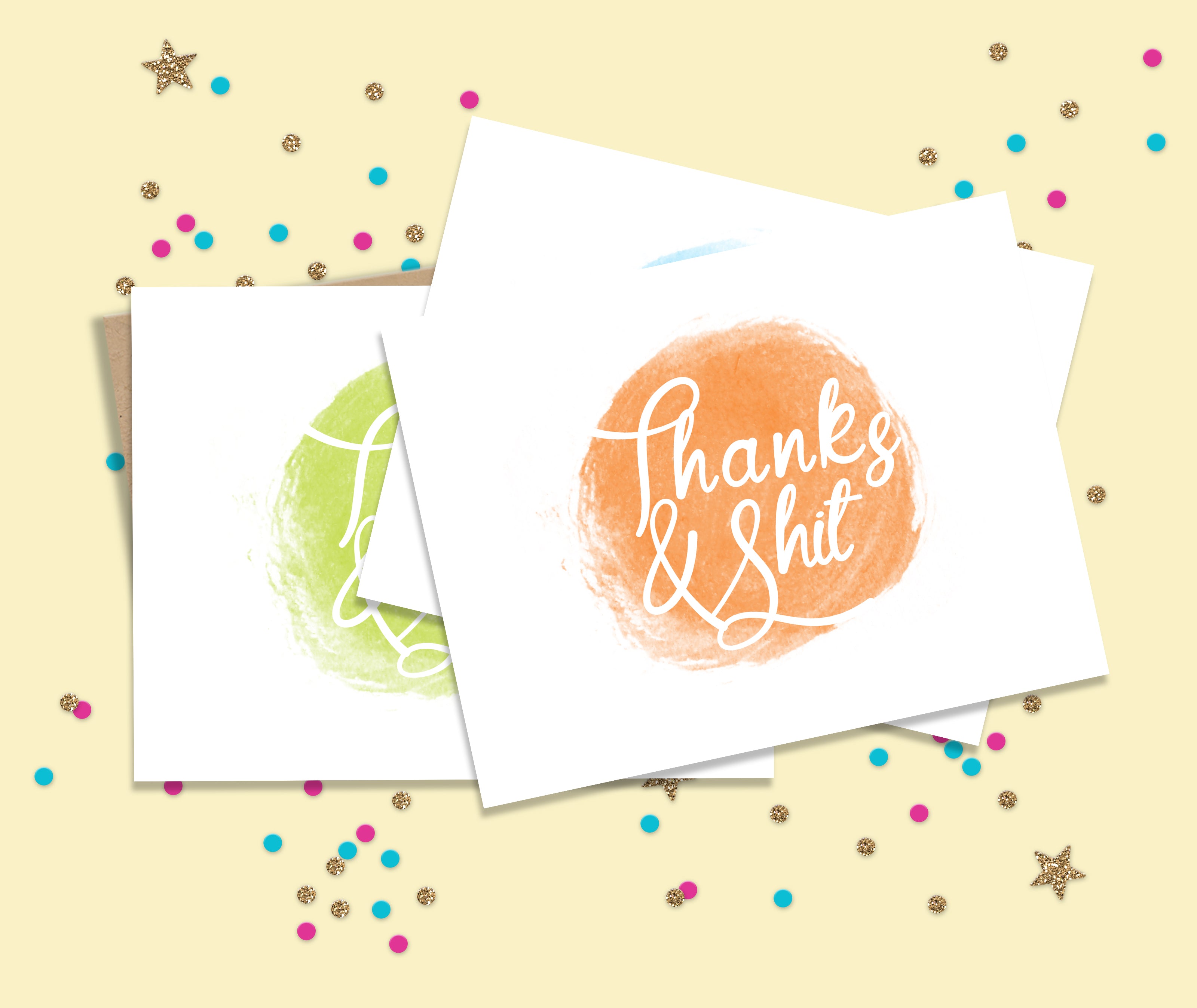 Thanks and Shit Thank You Card Set