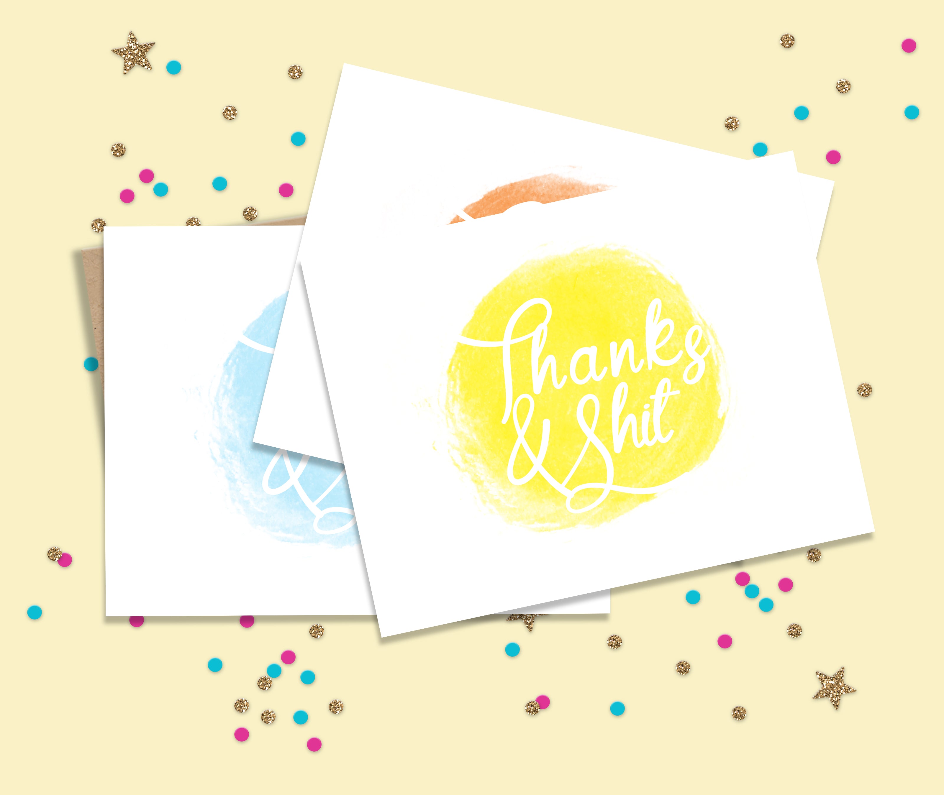 Thanks and Shit Thank You Card Set