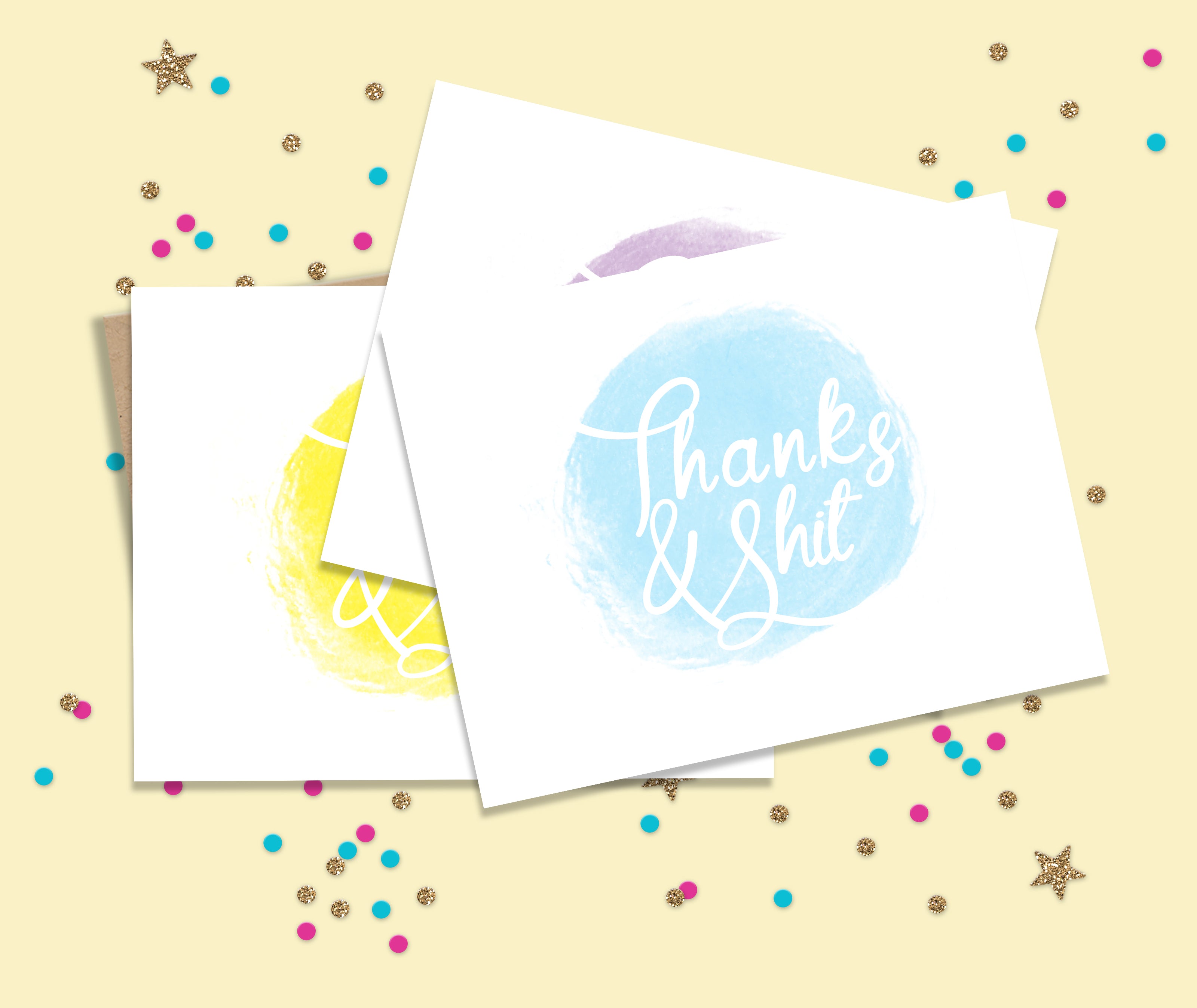 Thanks and Shit Thank You Card Set