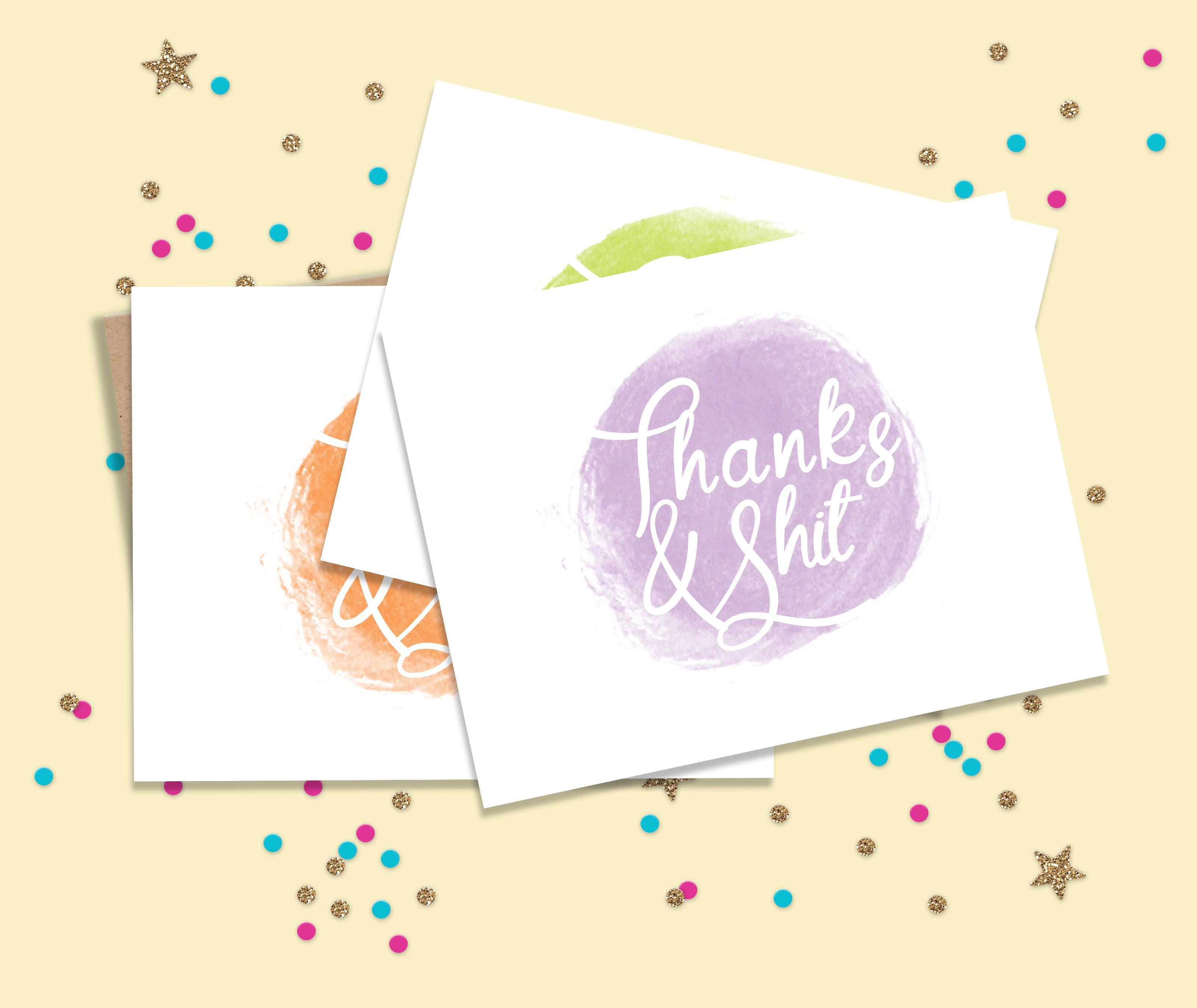 Thanks and Shit Thank You Card Set