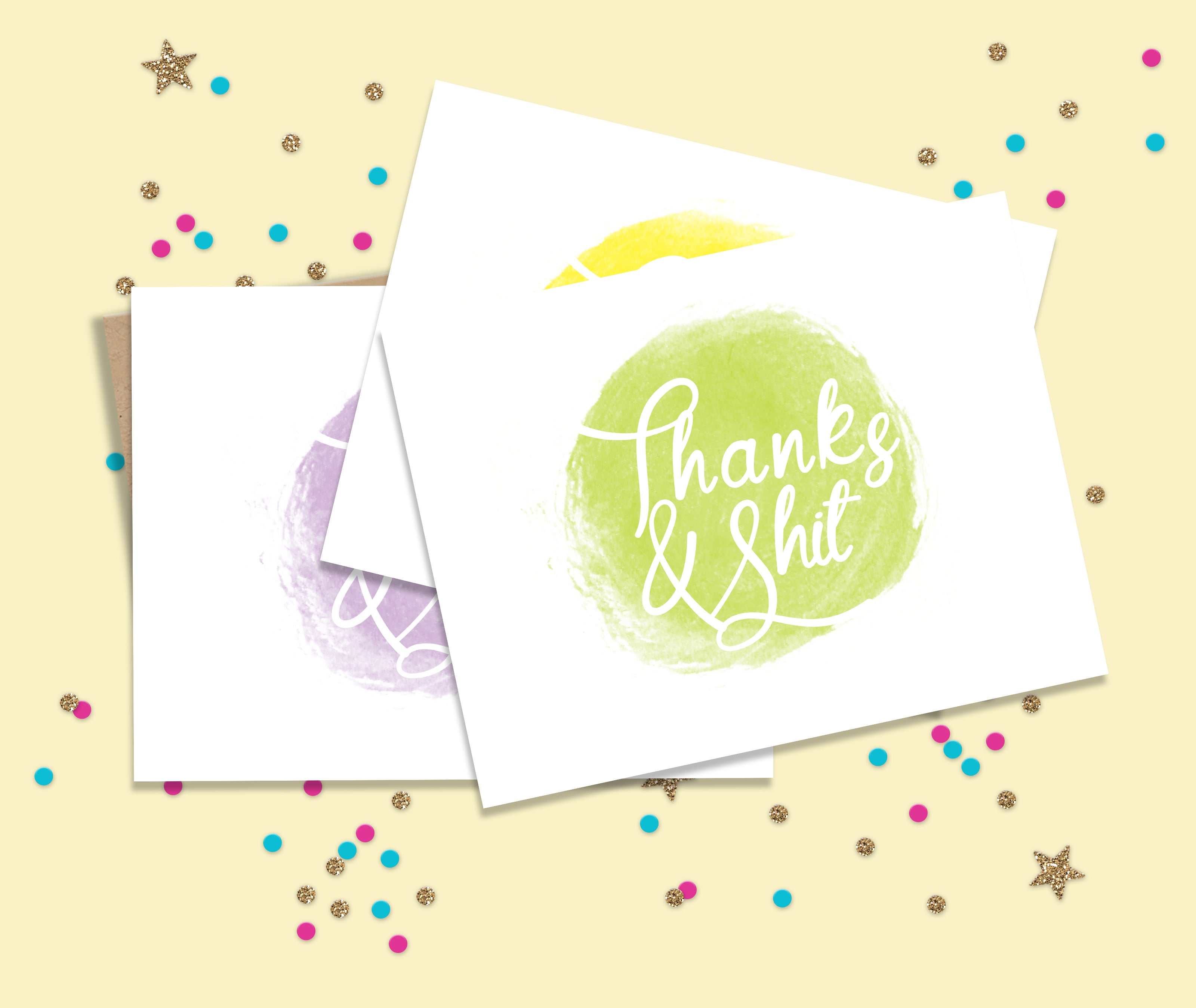 Thanks and Shit Thank You Card Set