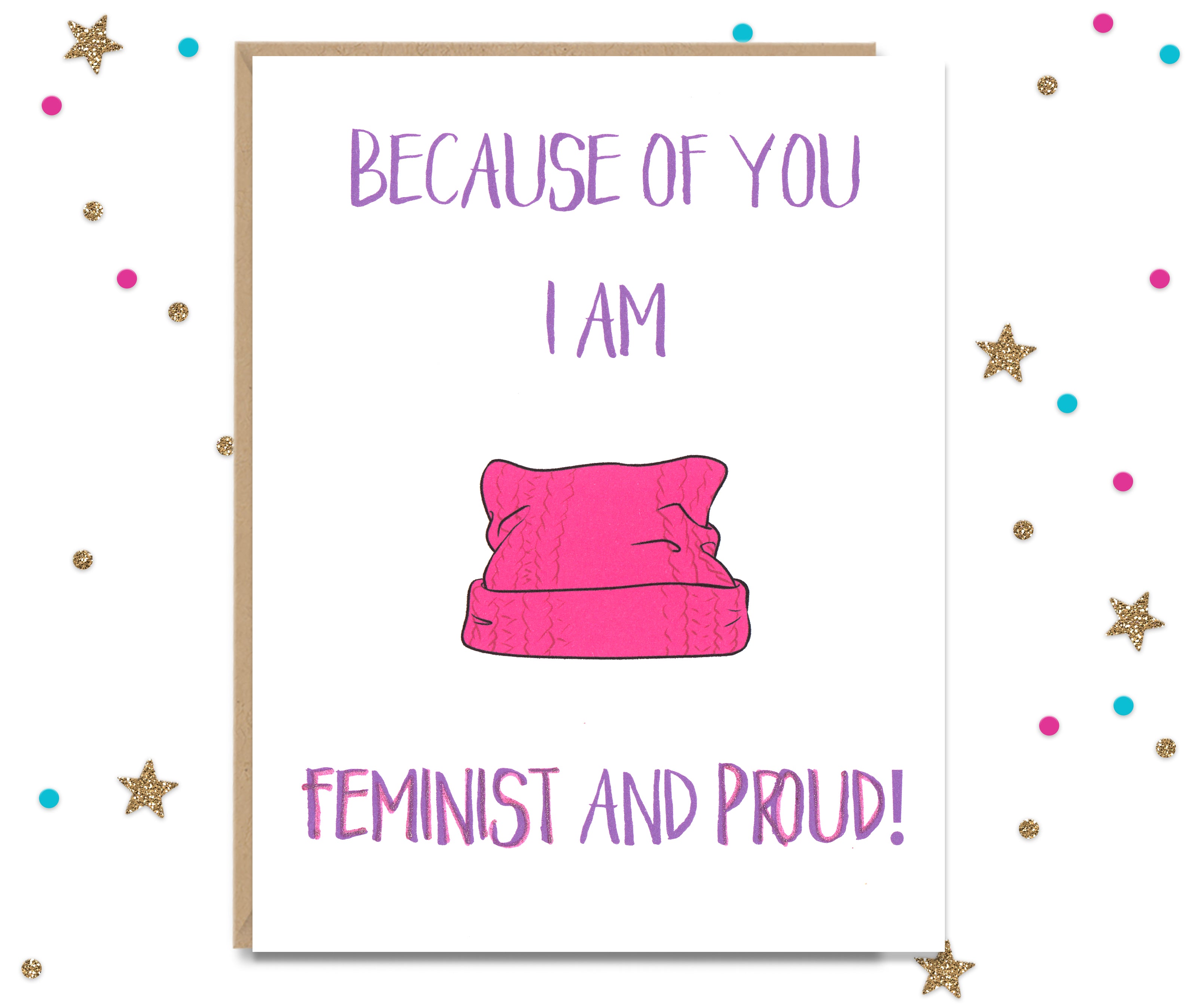 Feminist and Proud - Mother and Father's day card