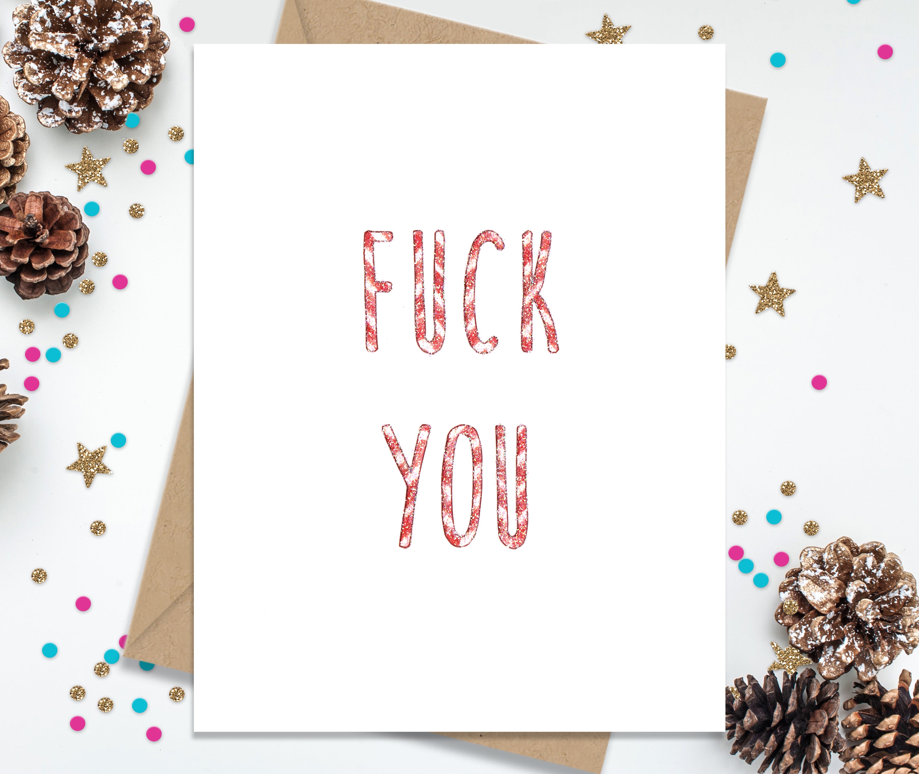 Fuck You Candy Canes - Funny Holiday Cards