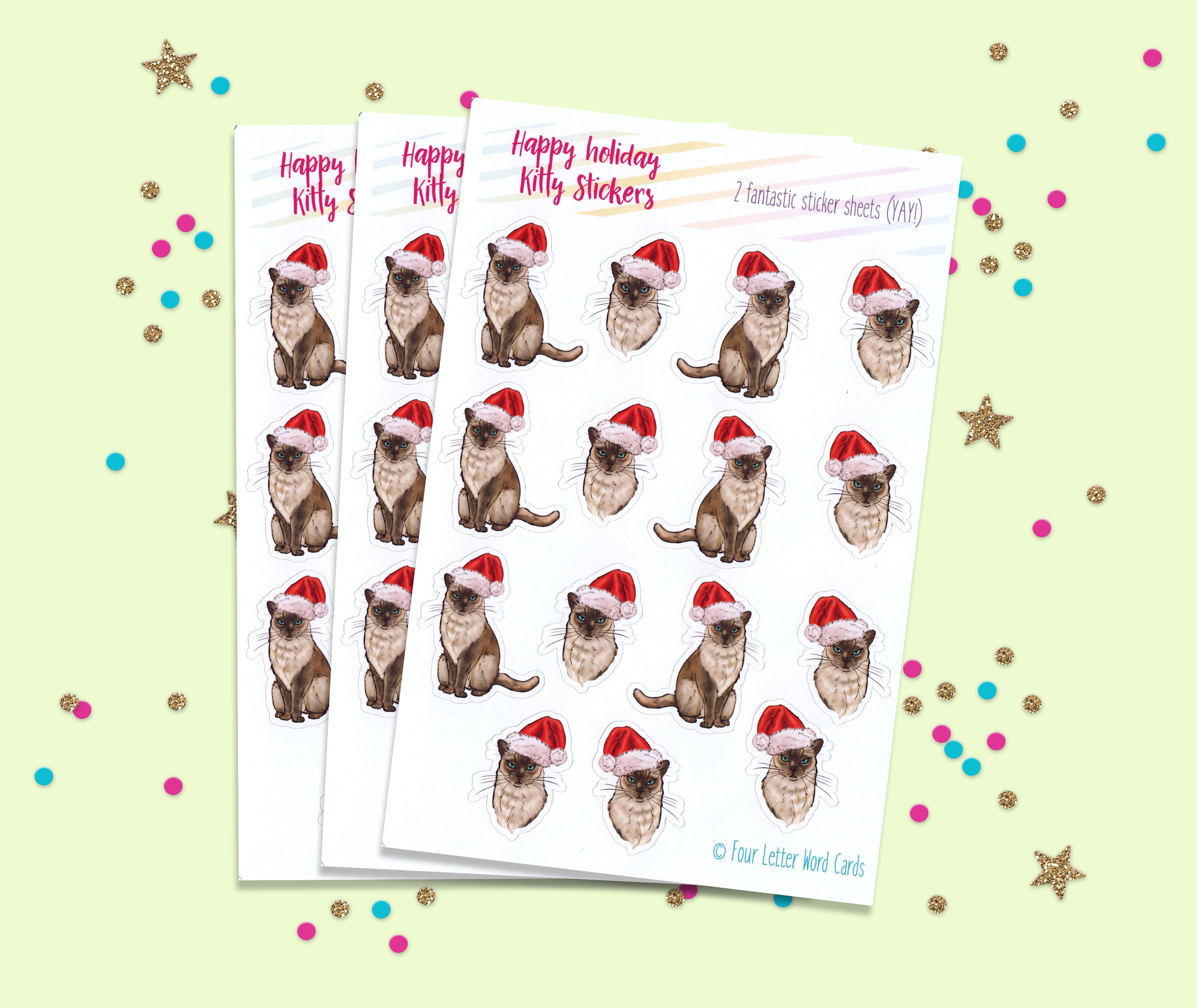 Holiday Cat Stickers