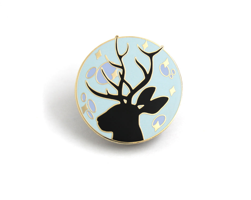 Jackalope Moon Enamel Pin