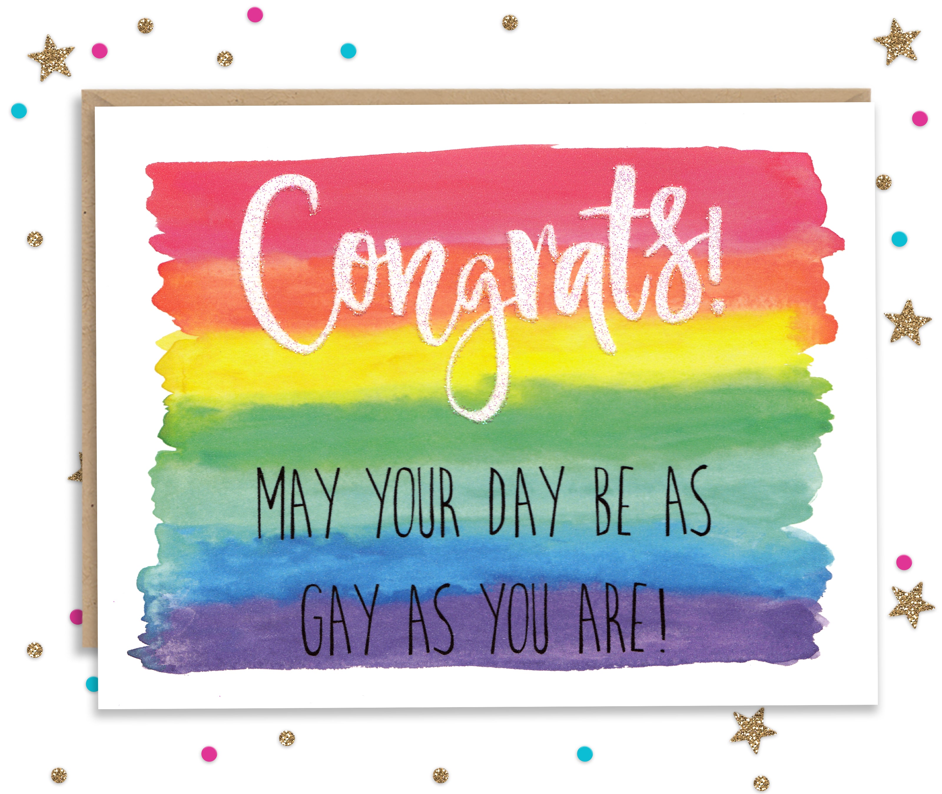 May Your Day Be as Gay As You Are - Gay Wedding Card