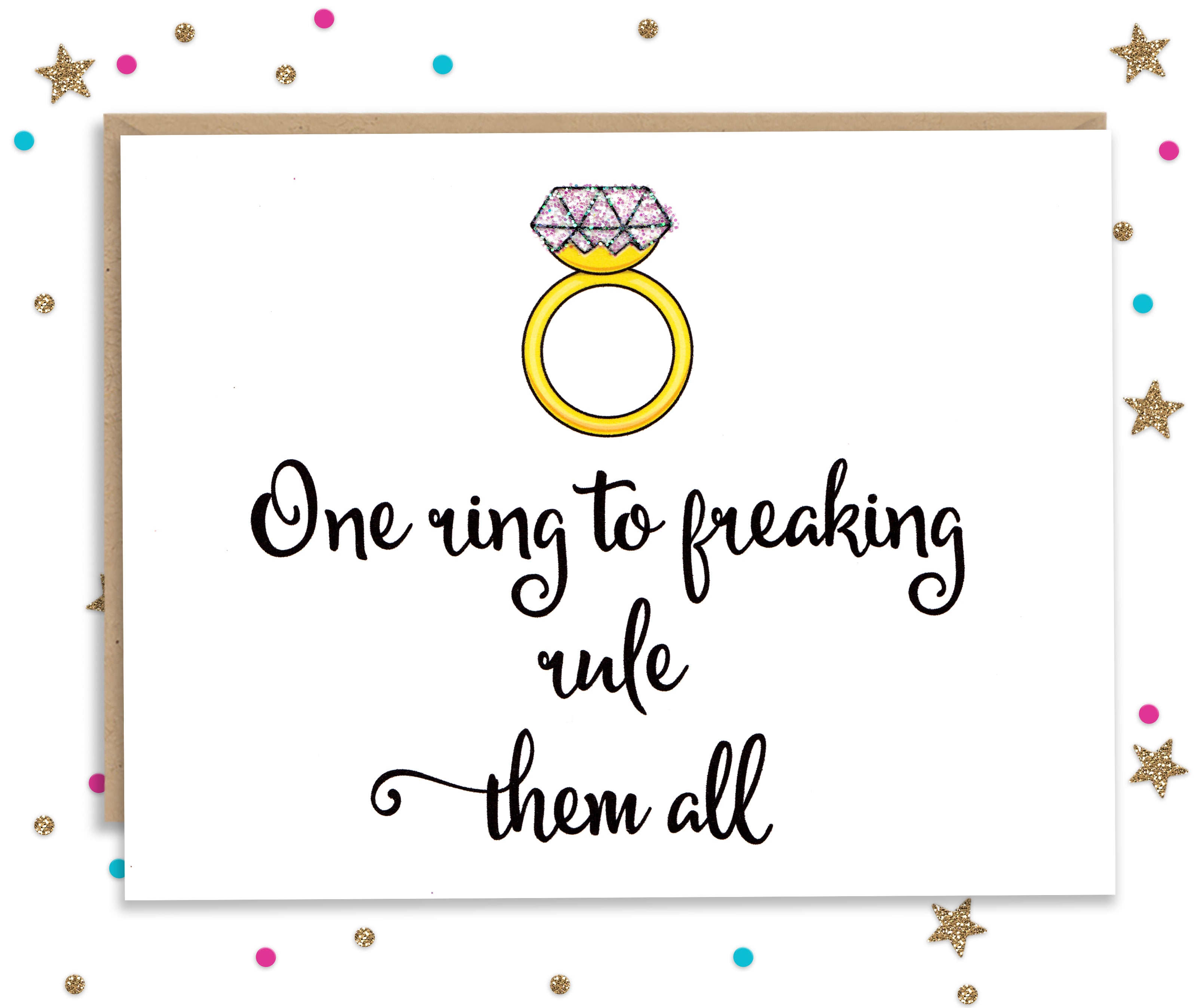 One Ring to Rule Them All - Wedding Congratulations Card