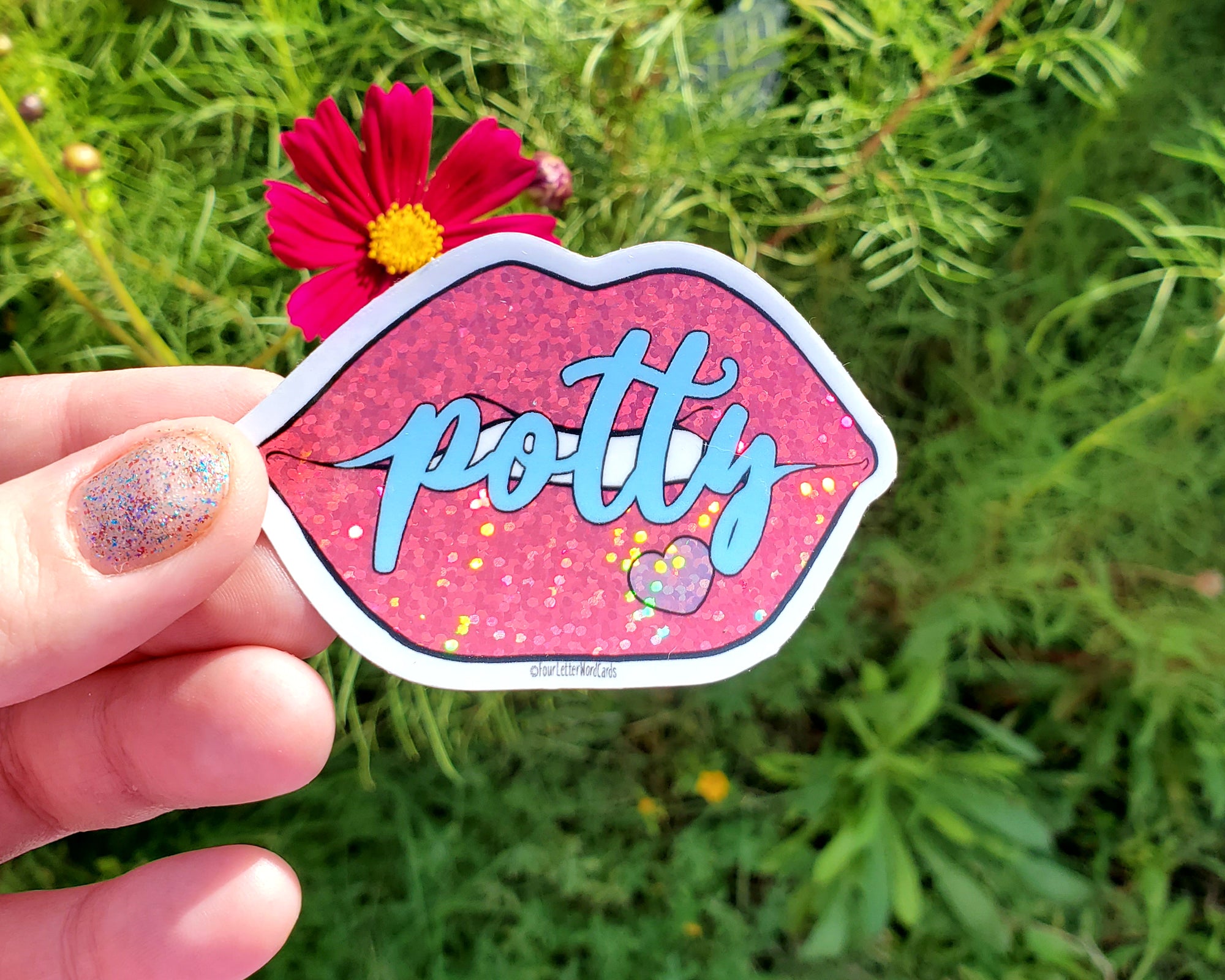 Potty Mouth Holographic Vinyl Sticker