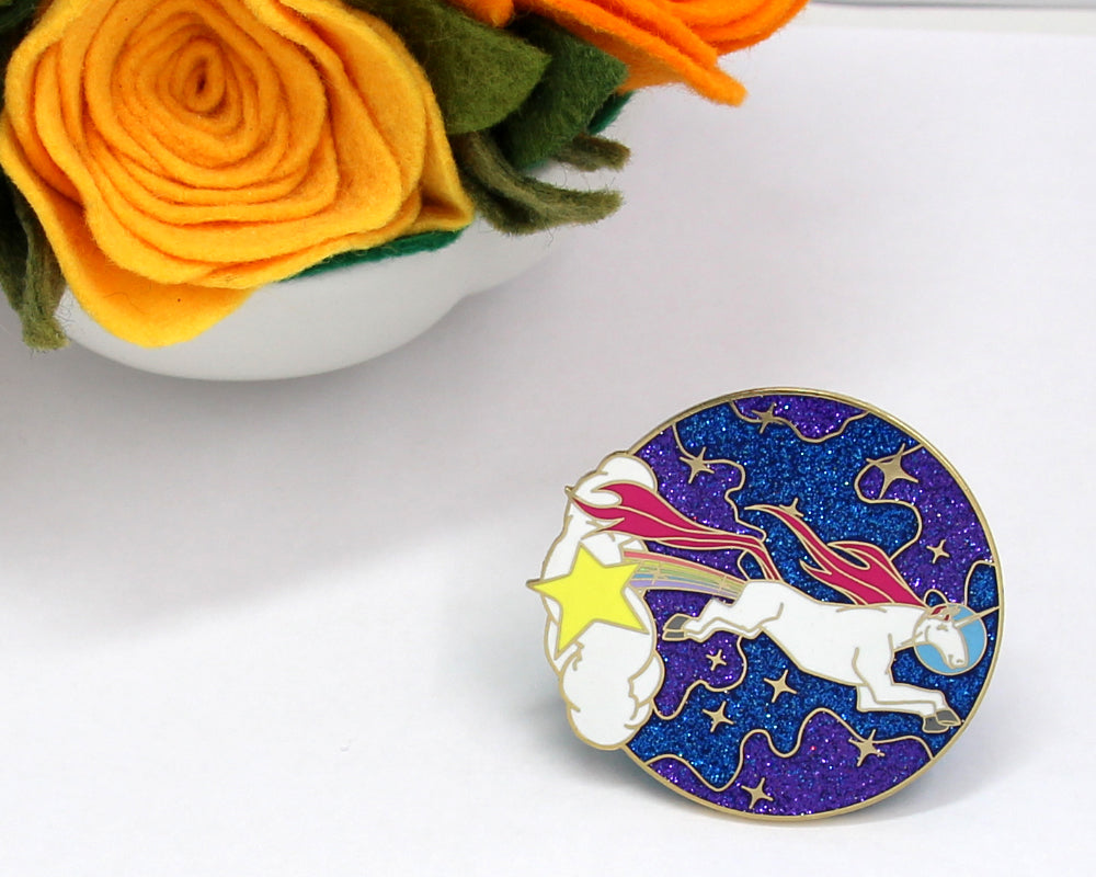 Space Unicorn Enamel Pin