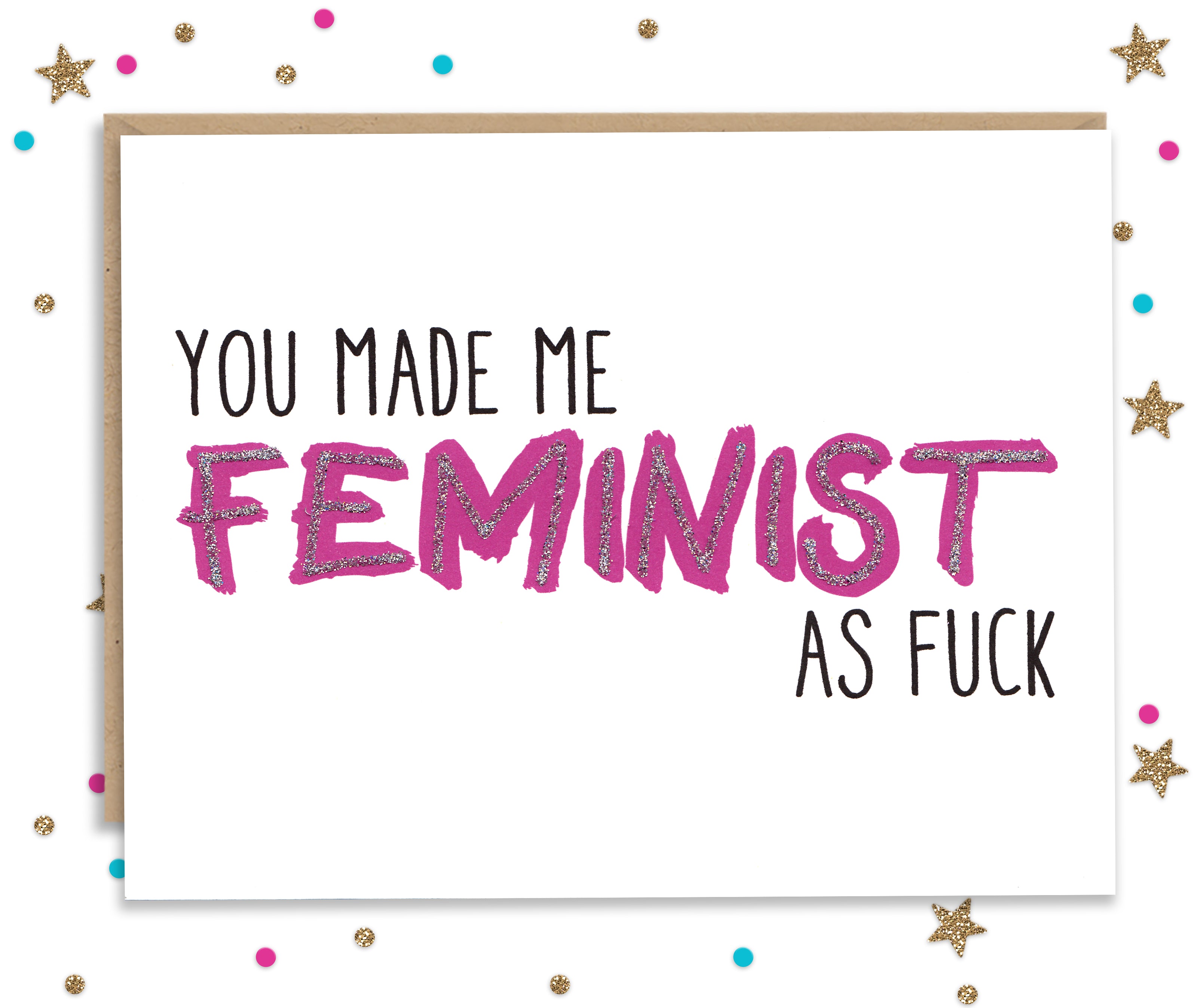 Feminist as Fuck - Mother and Father's day card