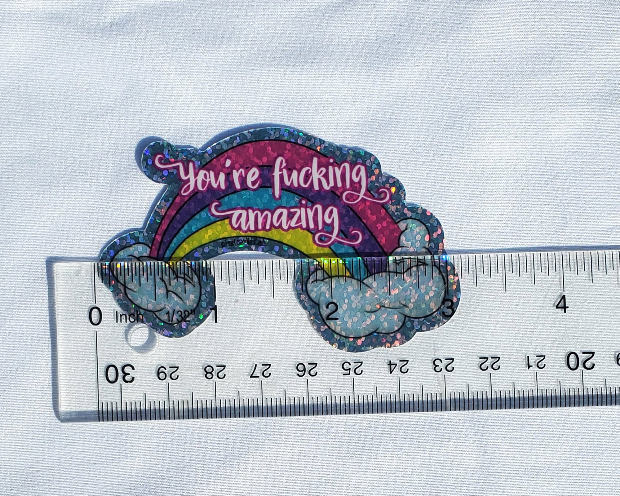 You're fucking epic rainbow holographic Vinyl Sticker