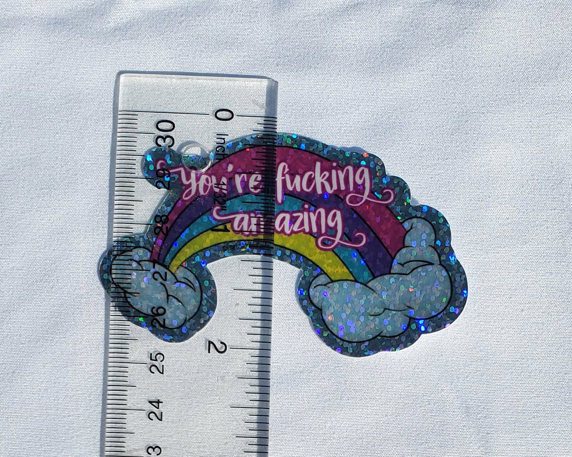 You're fucking epic rainbow holographic Vinyl Sticker
