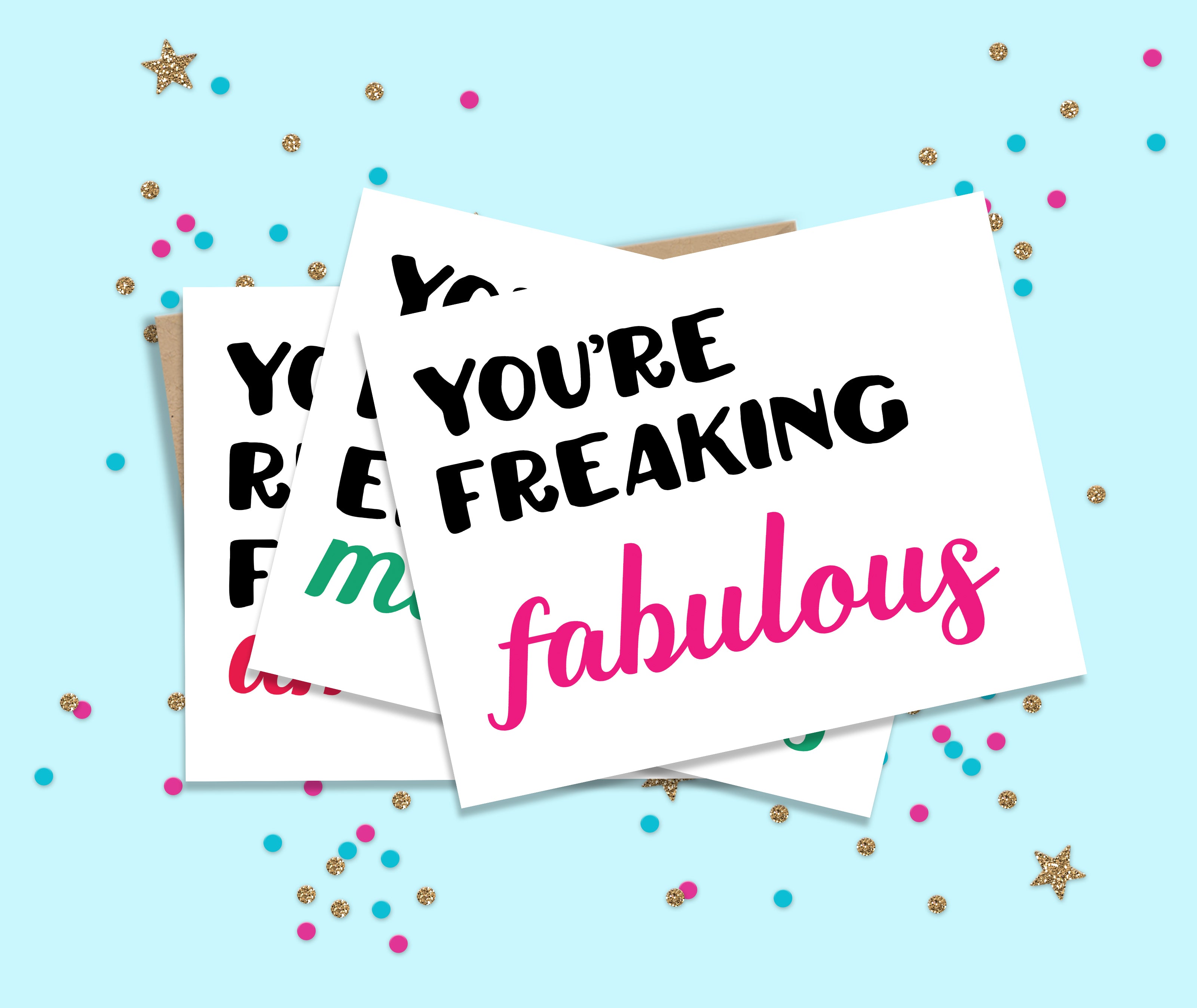 You're Freaking Fabulous Card Set
