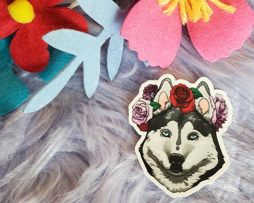 Husky Vinyl Sticker - Black