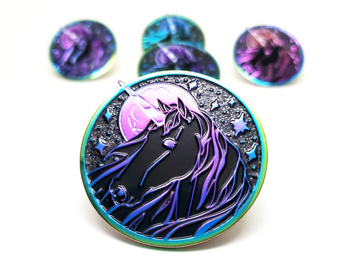 Rainbow Metal Unicorn Enamel Pin