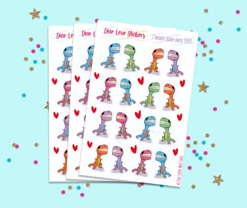 Dino Love stickers