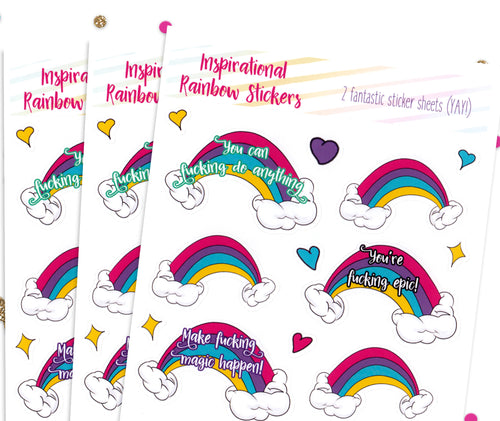 Inspirational rainbows stickers