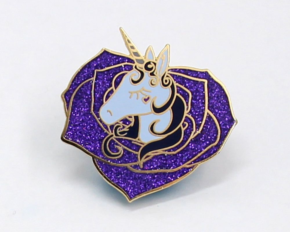 SECOND SALE Unicorn Heart Rose Enamel Pin